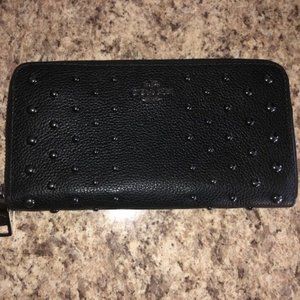Coach Wallet - Studded Leather w/ Gunmetal
